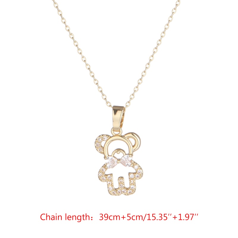 Dây Chuyền Mặt Hình Gấu Dễ Thương Dành Cho Nữ