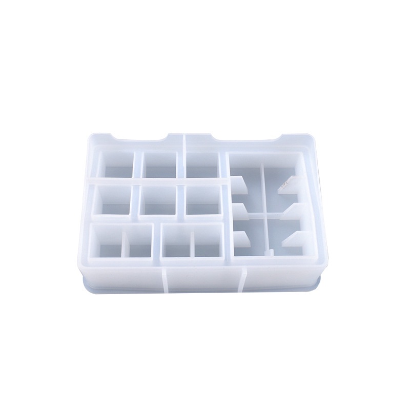 Khuôn silicone Làm Khay Đựng Son Môi Bằng Nhựa Epoxy Trong Suốt Tiện Dụng