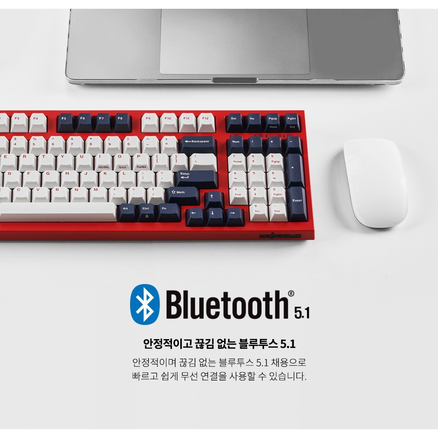 Bàn Phím Cơ Máy Tính Không Dây Hiệu Leopold FC980MBT BlueStar -  Hàng Chính Hãng - Bảo Hành 24 Tháng