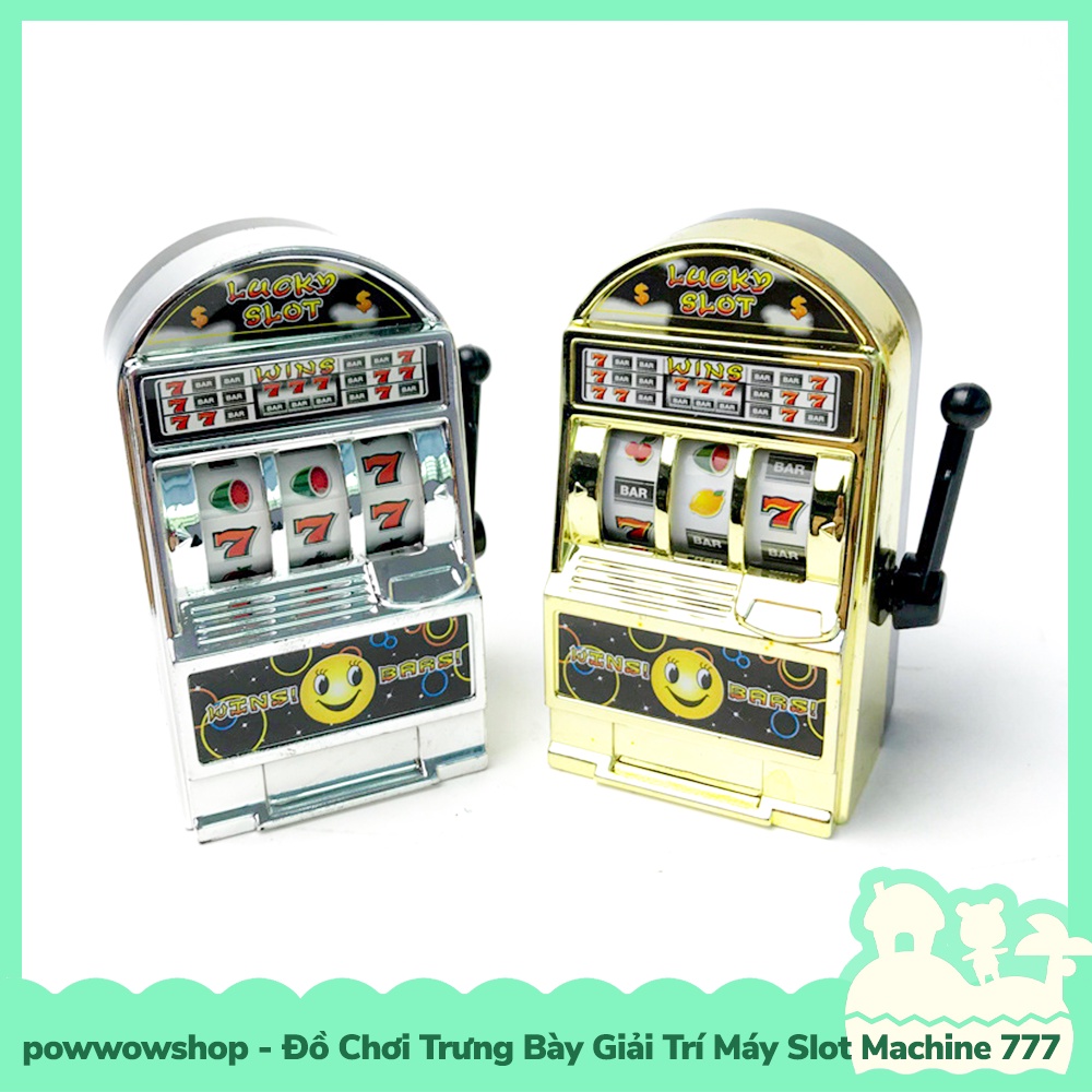 Đồ Chơi Trưng Bày Giải Trí Tương Tác Máy Slot Machine 777 Mini Cầm Tay Nhỏ Gọn Golden & Silver