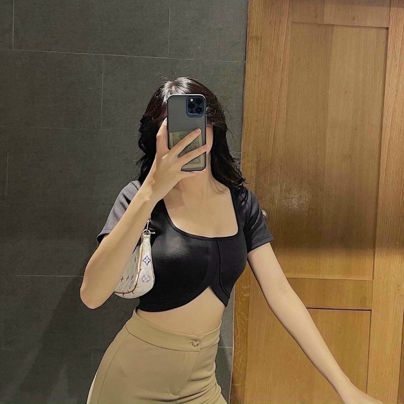 Áo Kiểu Khoét Thân Ôm Body Cổ U