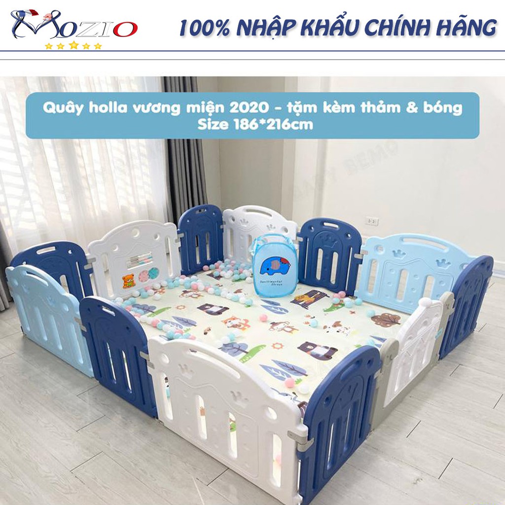 Đồ chơi trẻ em 🌞 Quây vương miện HOLLA tặng kèm thảm, 100 bóng và giỏ đựng bóng Mozio store