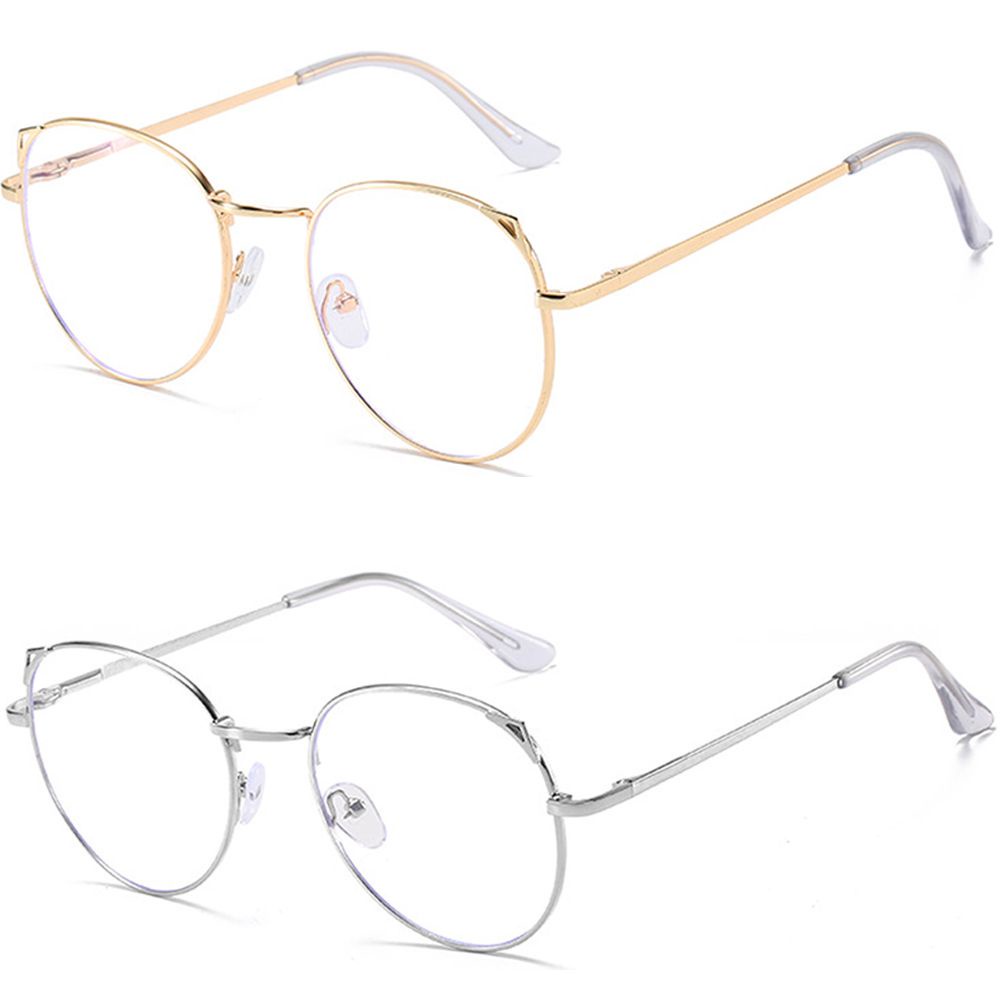 Kính cận gọng kim loại siêu nhẹ linh hoạt hình tai mèo dễ thương siêu bền cho nam và nữ