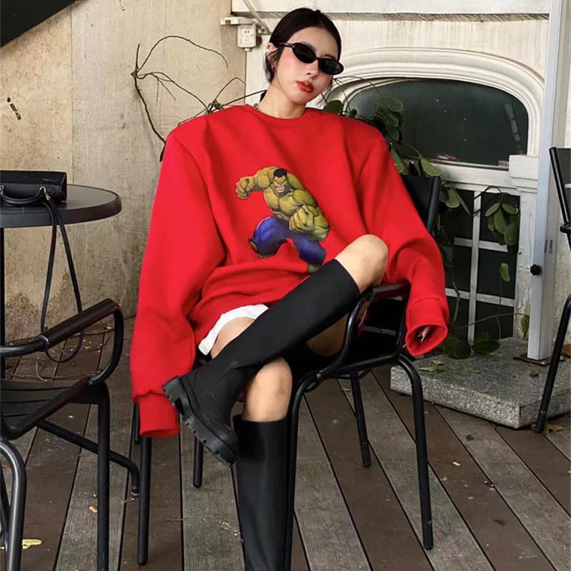 Áo Sweater Hulk A2255 Chất Dày Dặn Trẻ Trung Phù Hợp Mặc Couple