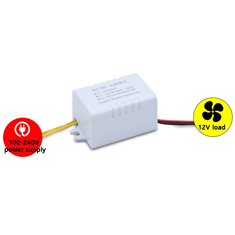 Bộ chuyển đổi nguồn điện AC-DC 12V 250MA Công tắc bộ điều nhiệt Chuyển đổi mô-đun cấp điện 110-220V Đầu ra 12V 3W Bộ chuyển đổi DIY KIT XH-M302 Bộ chuyển đổi nguồn 12V 250MA Mô-đun cấp nguồn chuyển mạch AC 110-220V Đầu ra DC 12V 3W