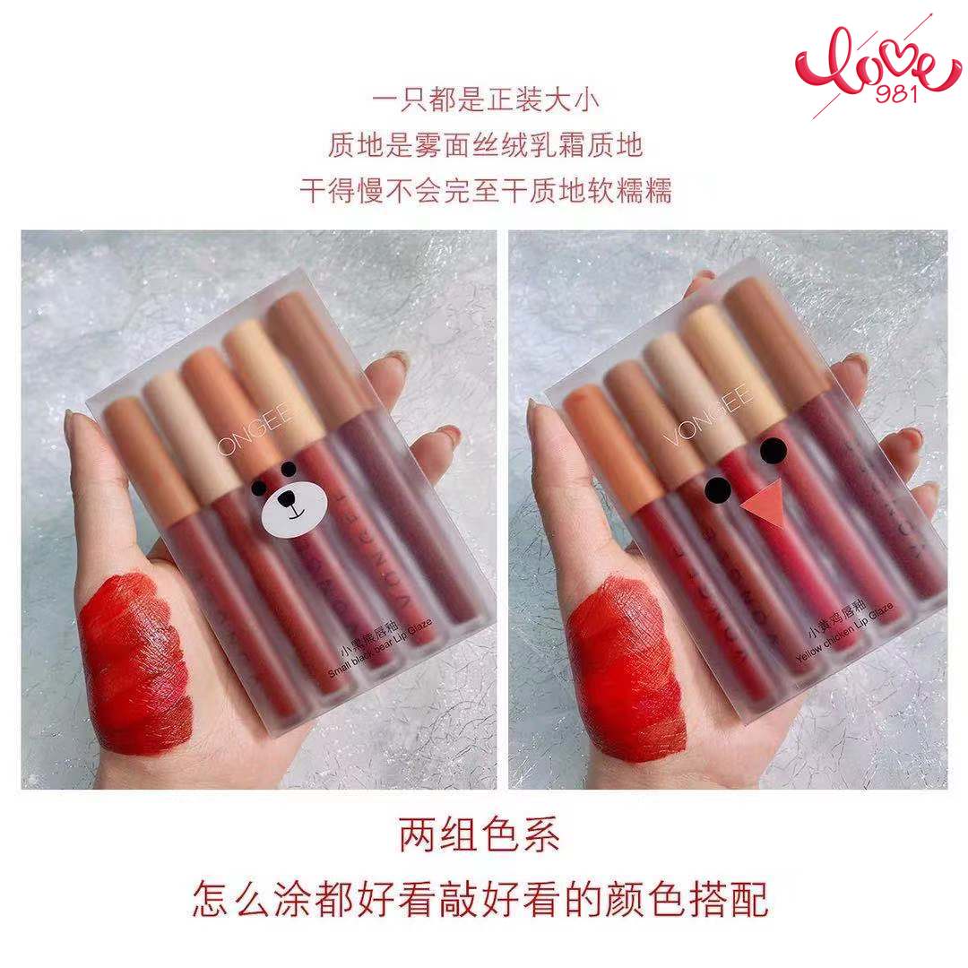 (hàng Mới Về) Set Son Kem Lì Lâu Trôi Chống Thấm Nước Không Dễ Phai Màu | BigBuy360 - bigbuy360.vn