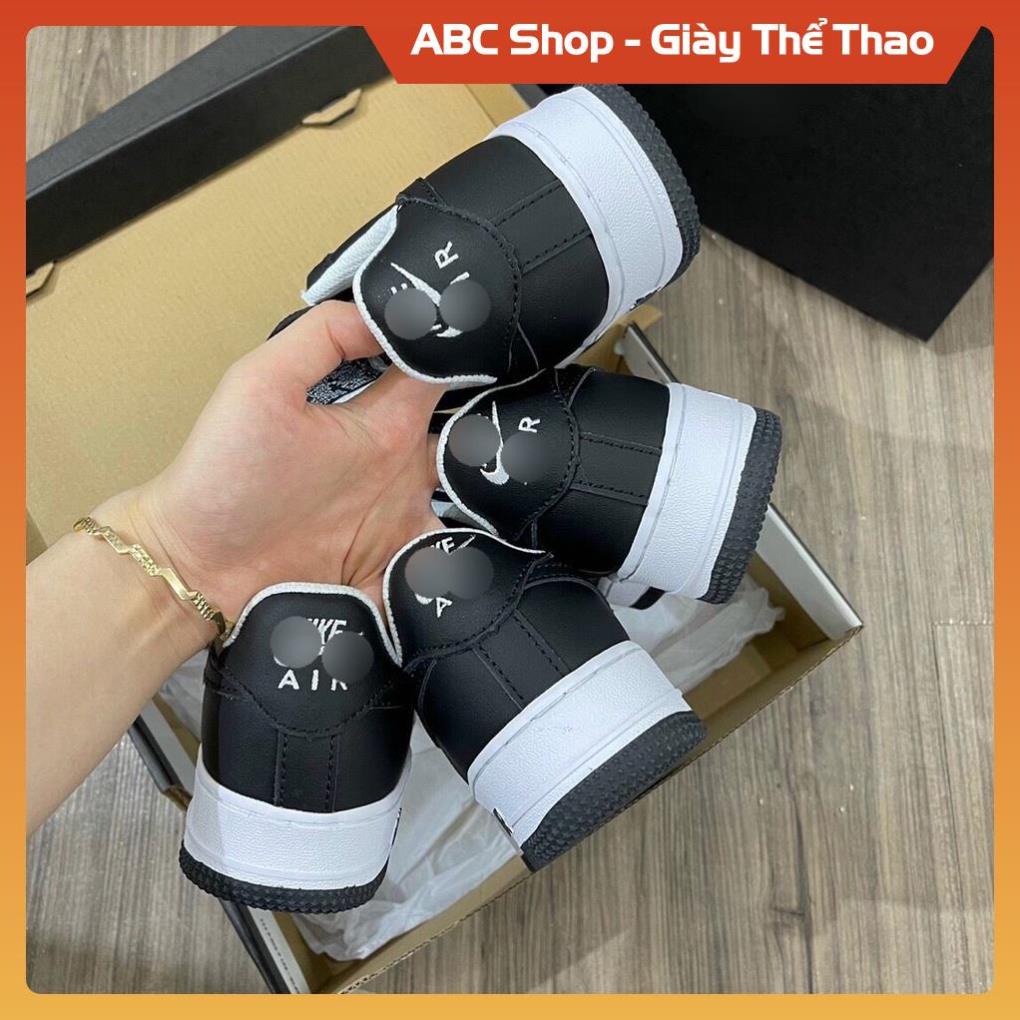 [FreeShip - Hàng Xịn] Giày AF1 thấp cổ panda đen trắng full box bill, Giầy Air Force low hot trend trắng phối đen