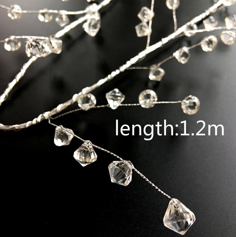 Chuỗi hạt pha lê acrylic 1.2m trang trí lộng lẫy đẹp mắt