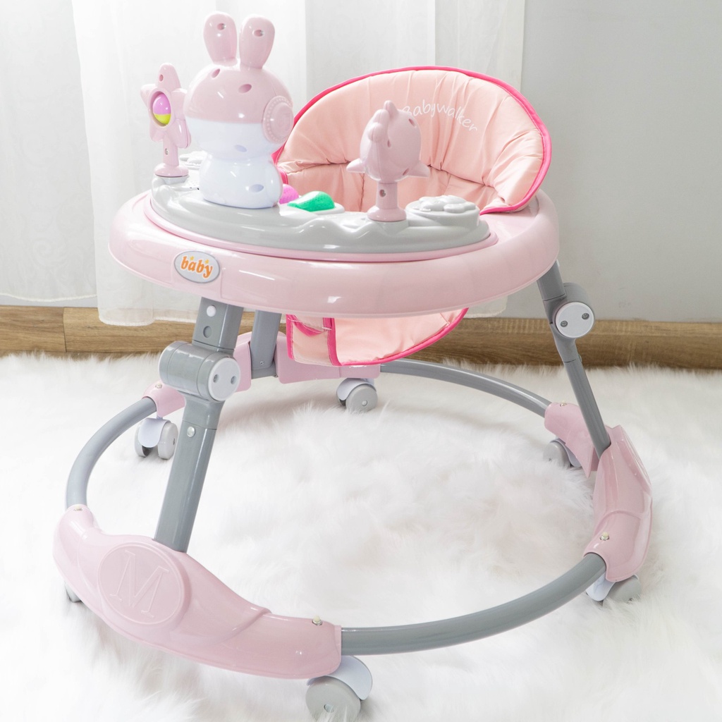 Xe tròn tập đi cho bé có nhạc hình thỏ ngộ nghĩnh có thể gấp gọn 619