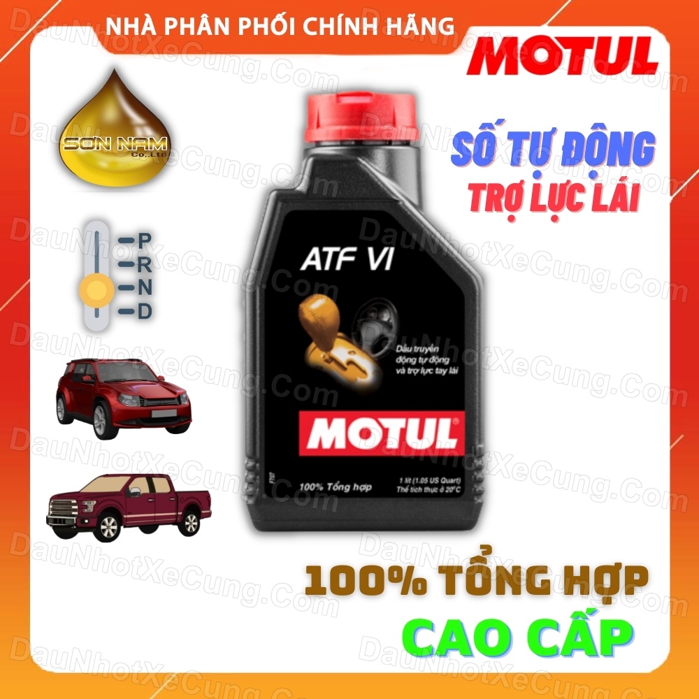 Nhớt hộp số tự động trợ lực tay lái Motul ATF VI  chất lượng cao 100% tổng hợp: