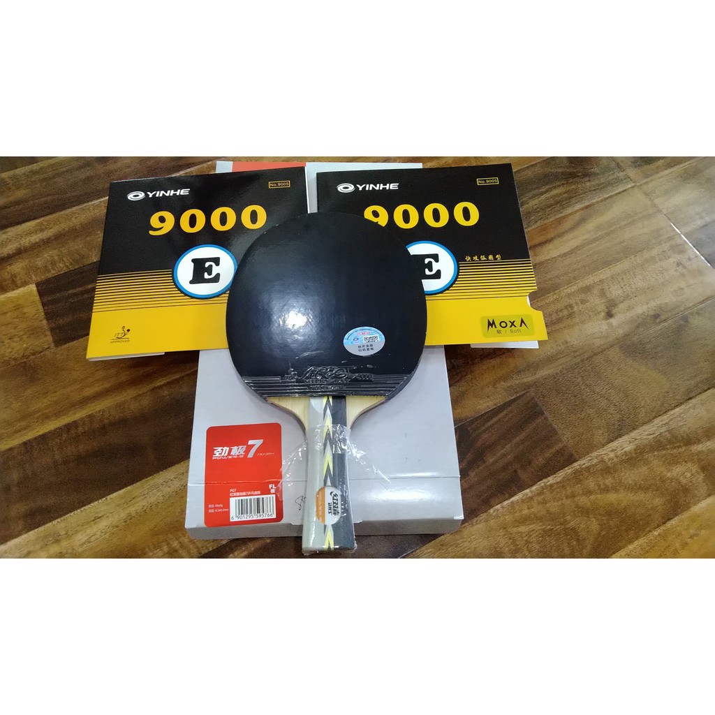 COMBO VỢT BÓNG BÀN DHS PG7 + 2 MẶT YINHE 9000E [TẶNG KÈM BAO VỢT]