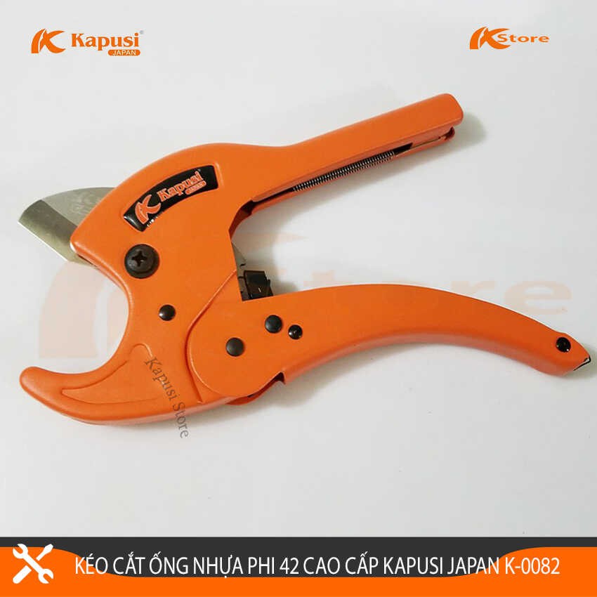 Kéo Cắt Ống Nhựa 42mm Nhật PVC PPR PE PU Kapusi JaPan K-0082 Quy cách Phi 42 (Φ42), Bảo Hành 6 Tháng