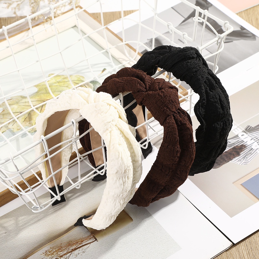 Băng Đô Cài Tóc Bản Rộng Thắt Nút Phong Cách Hàn Quốc Cho Nữ