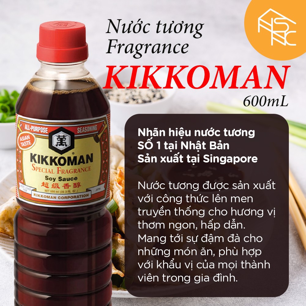 Nước tương Fragrance đặc biệt hiệu Kikkoman 600ml