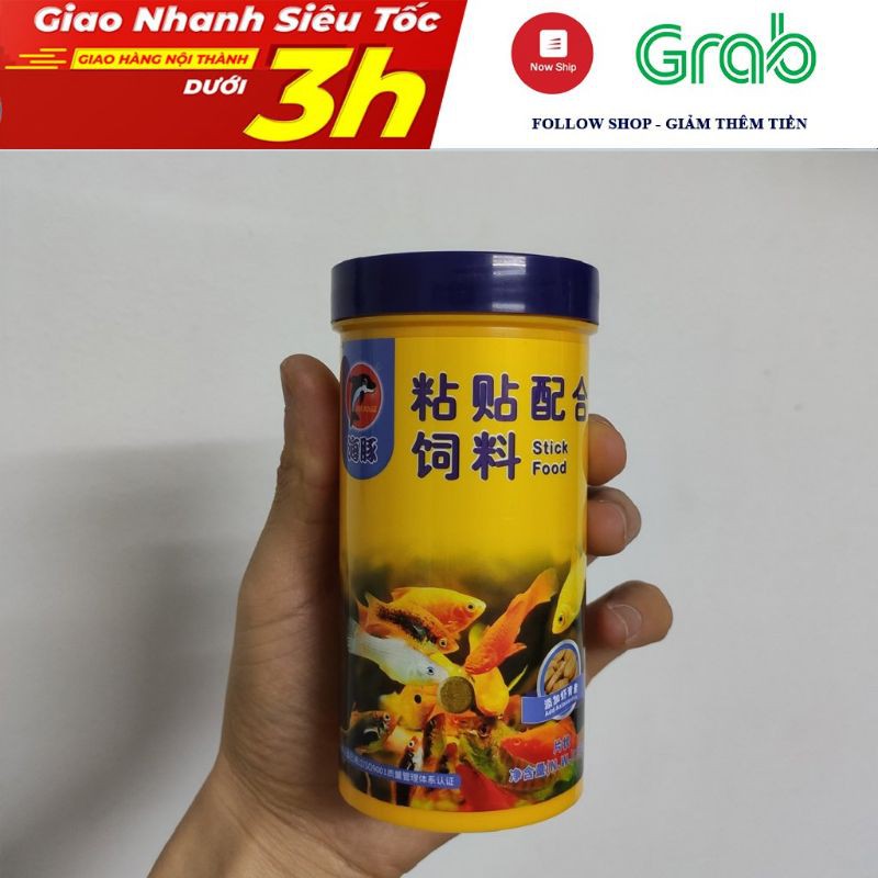 Thức ăn cám viên dán Porpoise 100g cung cấp đầy đủ dinh dưỡng cho cá và tép