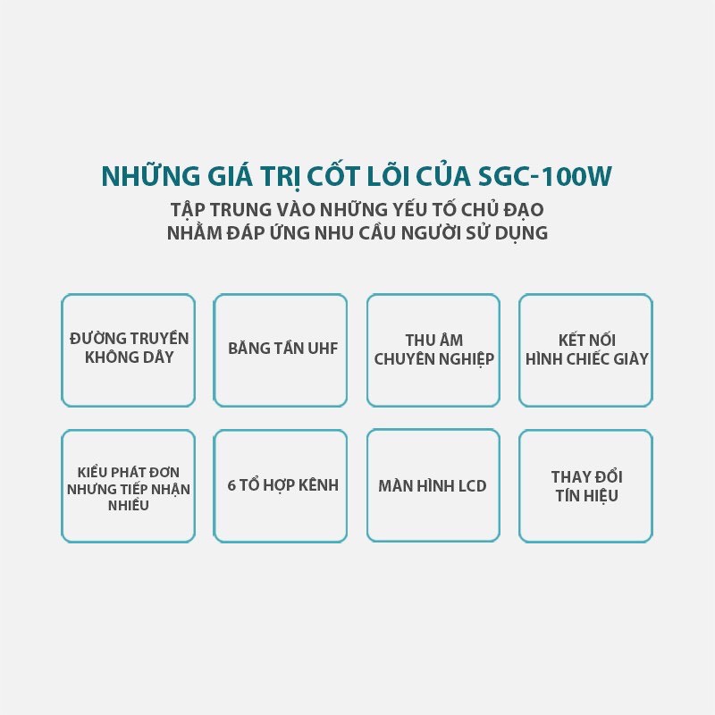 Micro gắn máy quay ghi hình Takstar SGC-100W. Mic không dây cho máy ảnh [ Chính Hãng ]