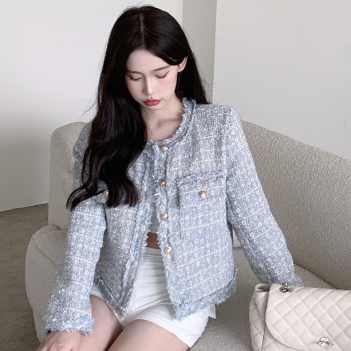Áo Dạ Tweed Cúc Đồng Ba Màu Siêu Xinh Phong Cách Tiểu Thư QCCC _ Hàng ORDER