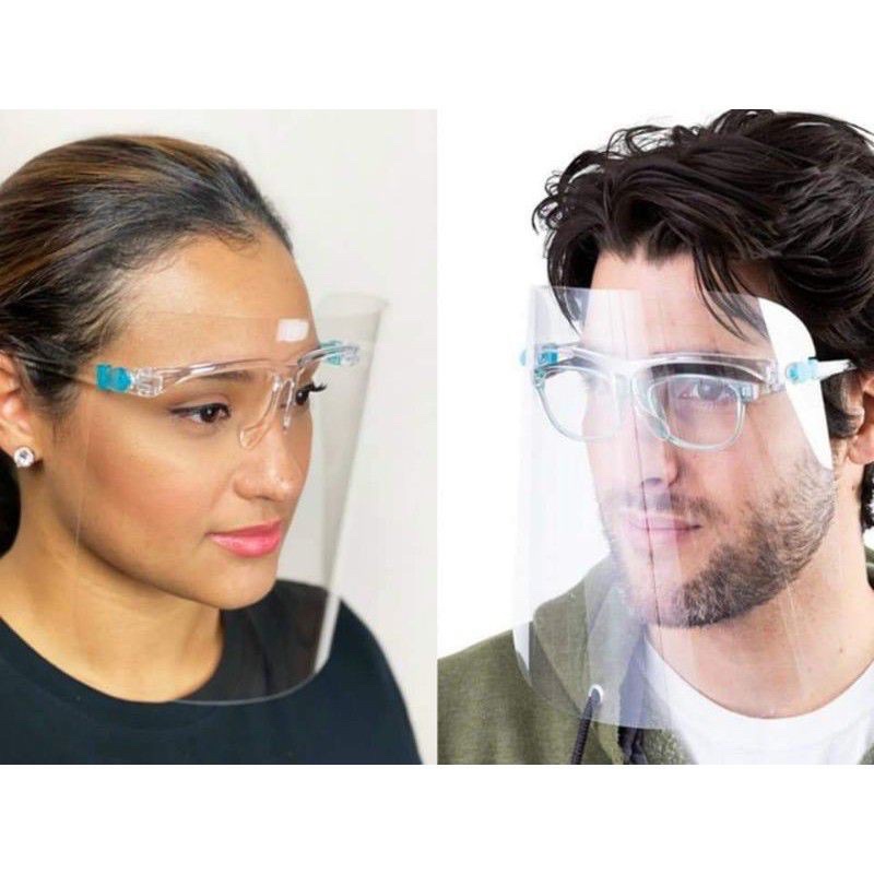 Face Shield Kính Chống Giọt Bắn Bảo Hộ Chống Dịch - CẢ BỘ GỒM KÍNH VÀ GỌNG KÍNH NHƯ HÌNH