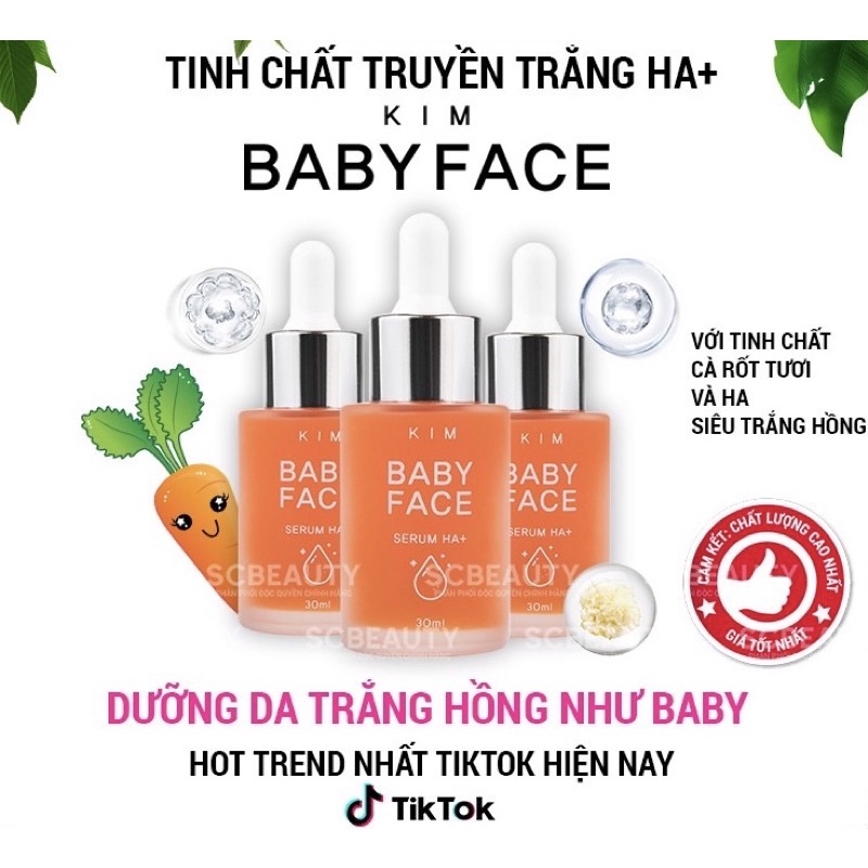 SERUM KIM BABY FACE HA+ ❤️[ CHÍNH HÃNG ] ❤️ TINH CHẤT TRUYỀN TRẮNG KIM BABY FACE HA