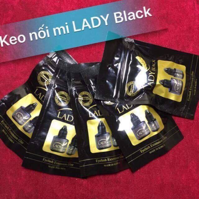 Keo Nối Mi Lady Black Ít Cay Hàng Chuẩn Có Tem Đảm Bảo (5ml) - Lẻ 1 Cái