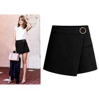 Quần short giả váy đắp chéo màu đen big size 70-80kg