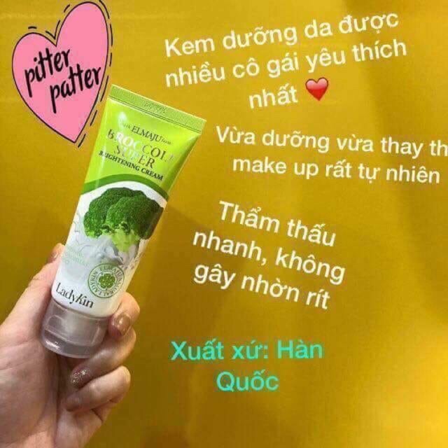 [chính hãng] kem dưỡng trắng da bông cải xanh ladykin broccoli super