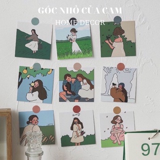 CARD CÔ GÁI MỘNG MƠ TRANG TRÍ (SET 9 MIẾNG)