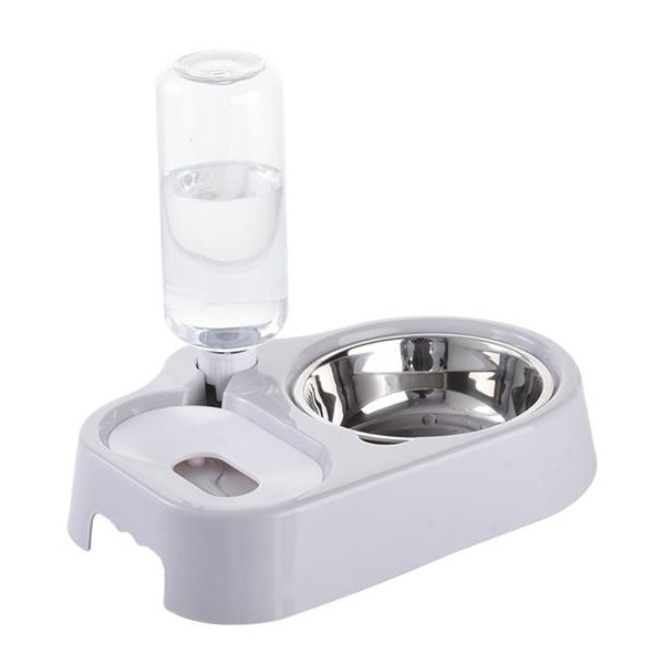 chén ăn hình ovan kèm bình nước 500ml (chén inox rời)