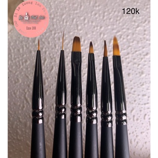 Set cọ gỗ cán đen 6 cán