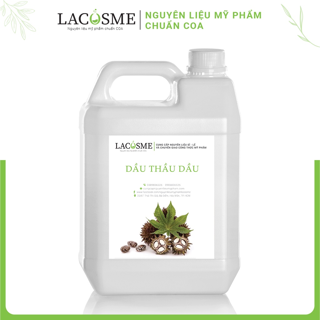 500ml - 1Lit Nguyên liệu mỹ phẩm Dầu castor (Dầu thầu dầu)