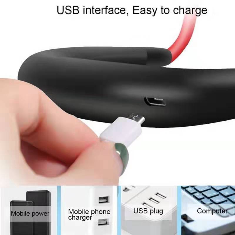 [Mã ELHA22 giảm 5% đơn 300K] Quạt đôi mini đeo cổ rảnh tay có thể sạc lại qua cổng USB tiện dụng