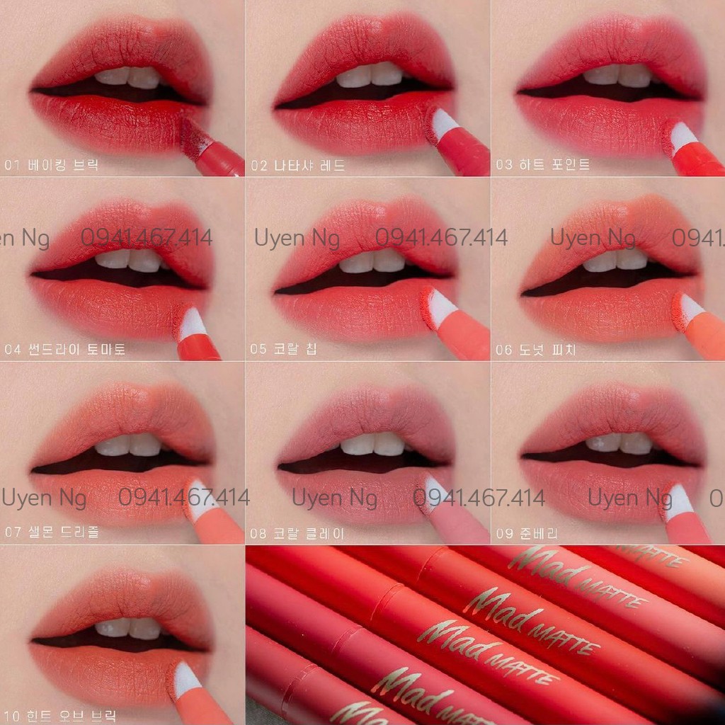 [Chính Hãng] Son Nước Dạng Bấm Clio Mad Matte Stain Tint 2g | BigBuy360 - bigbuy360.vn
