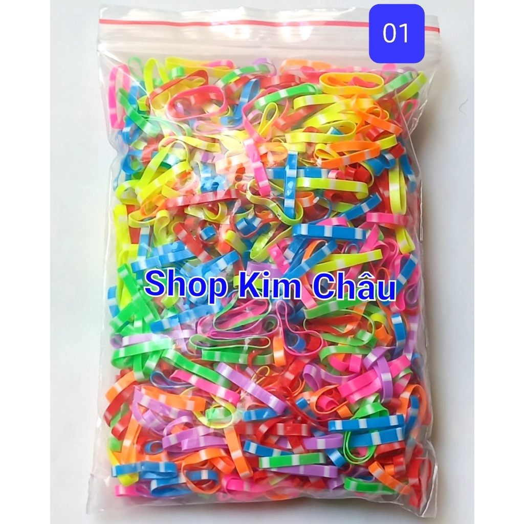 (Nhiều màu 01  Size To) Thun chun cột tóc cho bé gái dễ thương
