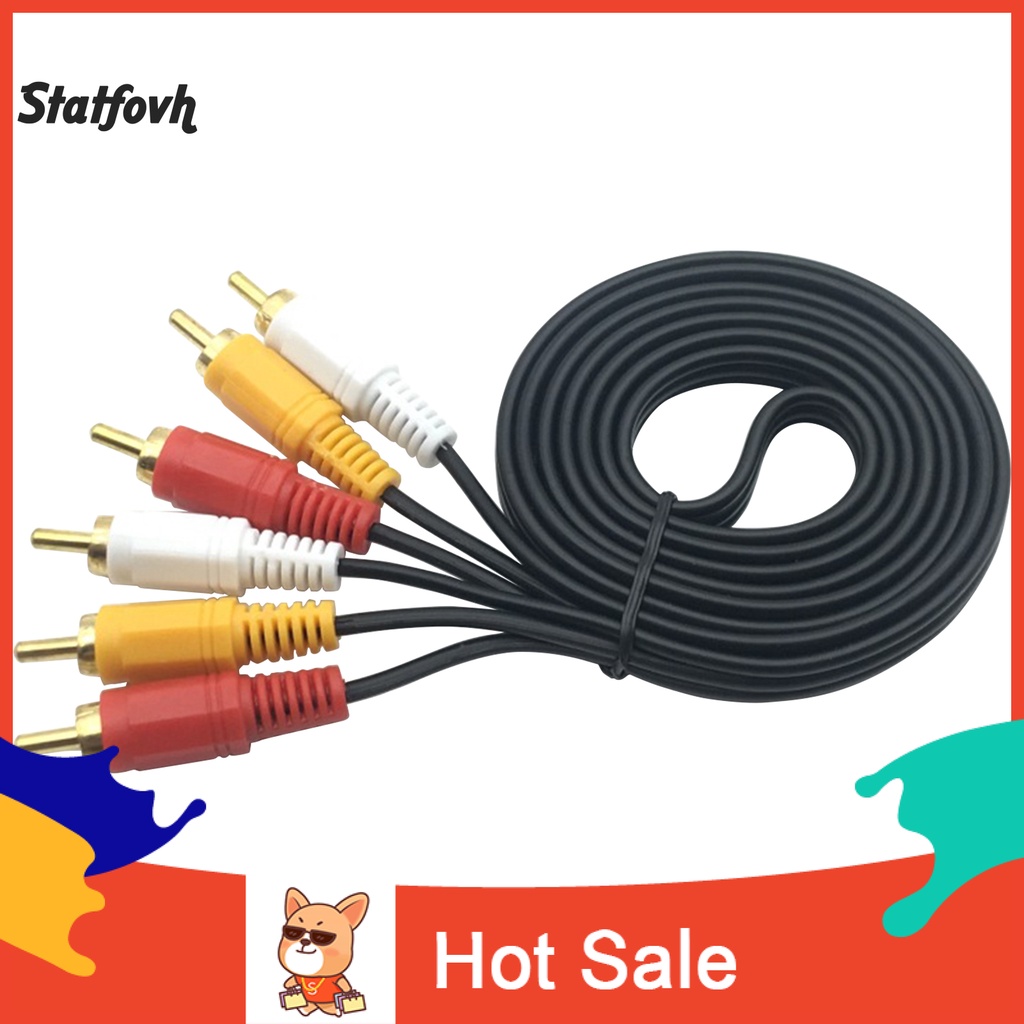 Statfovh.My Dây Cáp Âm Thanh Chuyển Đổi Từ 3rca Sang 3rca Dvd