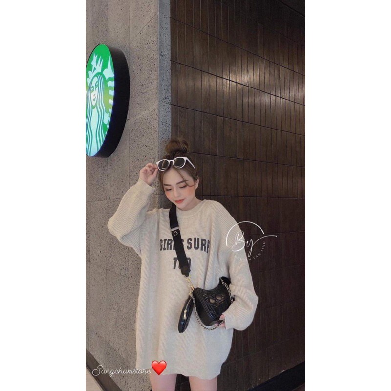 ÁO LEN CHỮ NGỰC OVERSIZZE PHOM DẤU QUẦN❌ HOT HIT❌