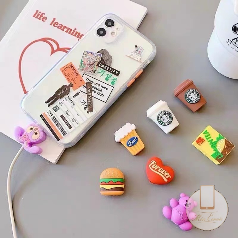 Phụ kiện bảo vệ đầu dây cáp hình dáng tùy chọn dễ thương