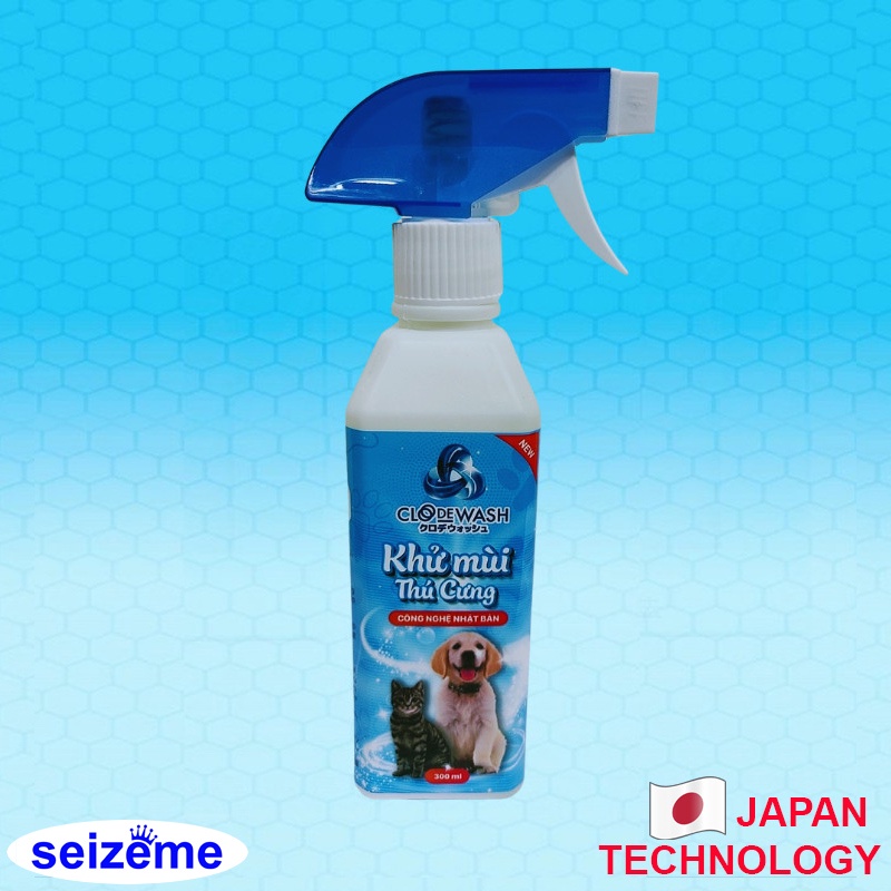 Xịt Khử Mùi Thú Cưng, Vật Nuôi PET trong gia đình trang trại Spa Thú Cưng CLWash 300ml