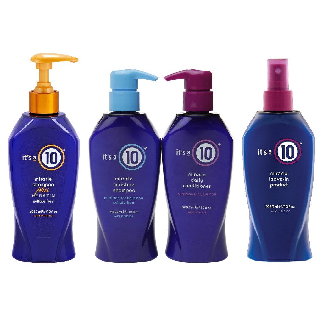 Dầu gội / xả It's a 10 Miracle Moisture / Plus Keratin / Leave-in Product 297,5ML