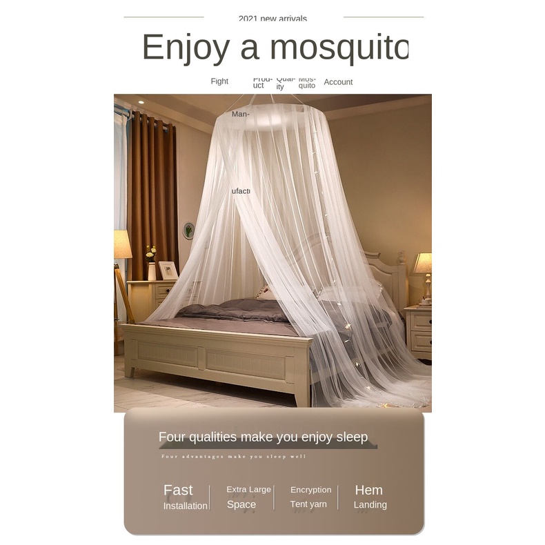 Màn ngủ chống muỗi phong cách công chúa kích thước 1.8M 1.5M 2.0M