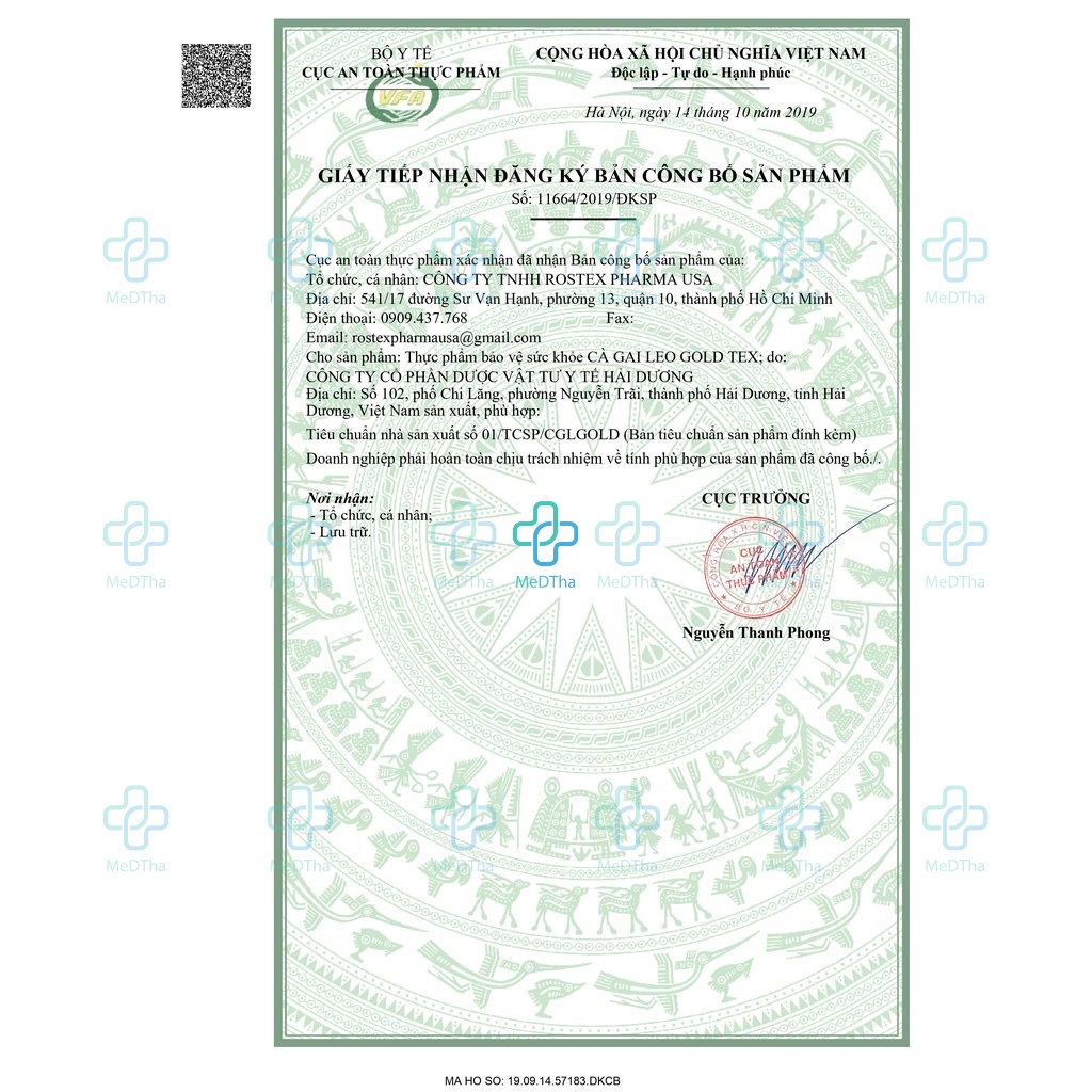 Cà Gai Leo Gold Tex - Bổ Gan, Giải Độc, Mát Gan, Diệp Hạ Châu, Mật Nhân, Cao Kế Sữa (Hộp 50 Viên) [Chính Hãng]