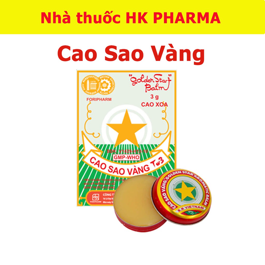 Cao Sao Vàng Dược Phẩm TW 3 Hộp 3gr