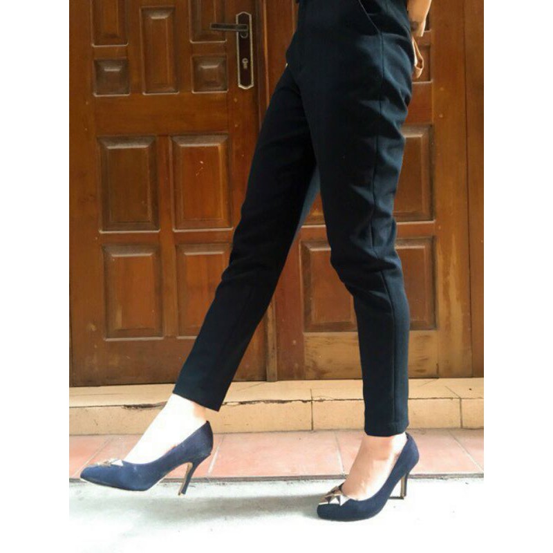 Quần tây lưng thun co dãn chất vải tuyết mưa