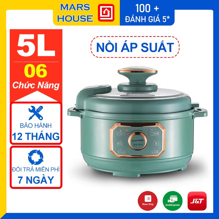 Nồi Áp Suất Điện Đa Năng Nội Địa Trung Dung Tích 6L, Nấu Lẩu, Hầm, Soup