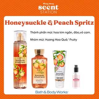  Bộ Sản Phẩm Chăm Sóc Cơ Thể Toàn Diện BBW mùi  Honeysuckle & Peach Sprizt 