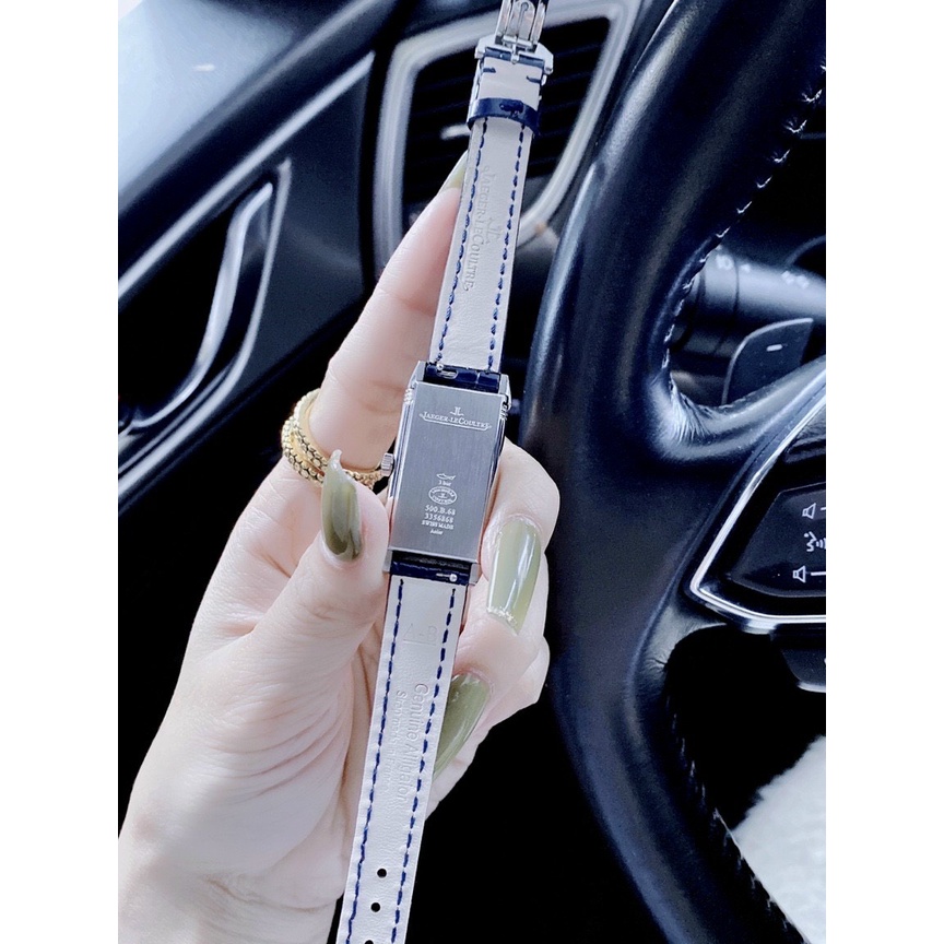 Đồng hồ nữ JAEGER LECOULTRE REVERSO ONE LEATHER BLUE - 33mm - Máy thụy - Bảo hành 24 tháng