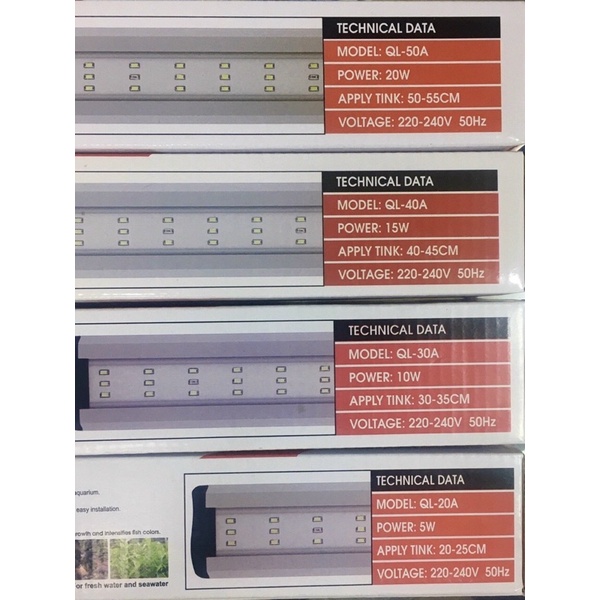 Đèn Led Hồ Cá Siêu Sáng - Đèn Led QuanLong 3 Dãy Cho Hồ Cá Tép, Thuỷ Sinh Giá Rẻ 20 cm 30 cm 40 cm 50 cm .....