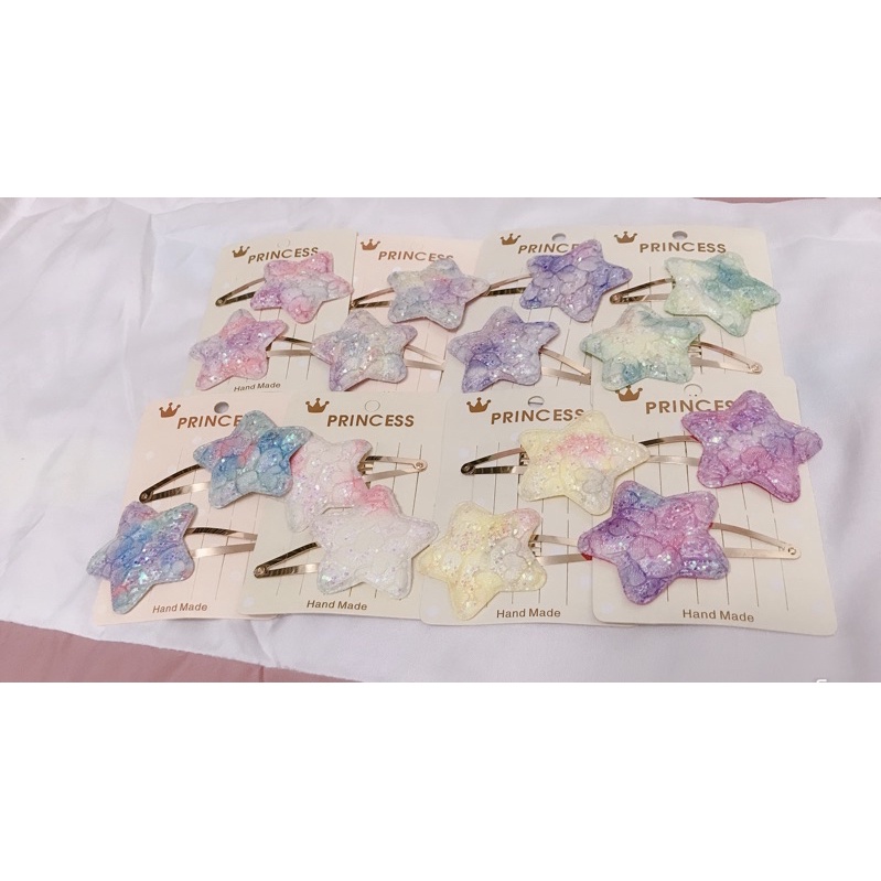 5 cặp kẹp ngôi sao sequins lấp lánh