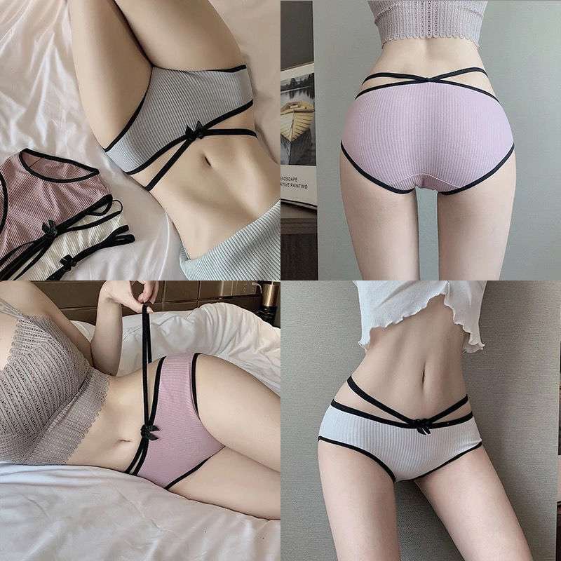 Quần lót nữ cao cấp sexy Cotton nơ dây rời thoáng khí Lolita, chip dễ thương Freesize (hông 78-95cm) M28 | BigBuy360 - bigbuy360.vn