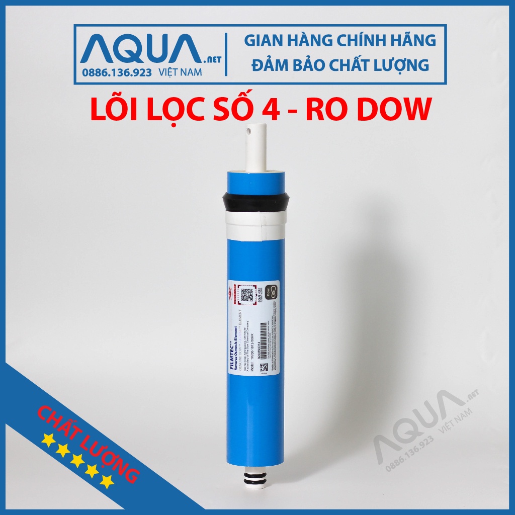 Lõi lọc nước, RO DOW filmtec, RO LÕI SỐ 4 lọc sạch 99% cặn bẩn vi khuẩn đảm bảo sức khỏe uống trực tiếp lắp đặt dễ dàng