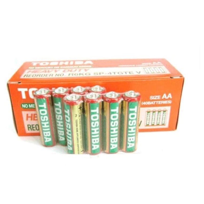 vỉ 6 pin tiểu con ó TOSHIBA AA 2A đồng hồ chất lượng